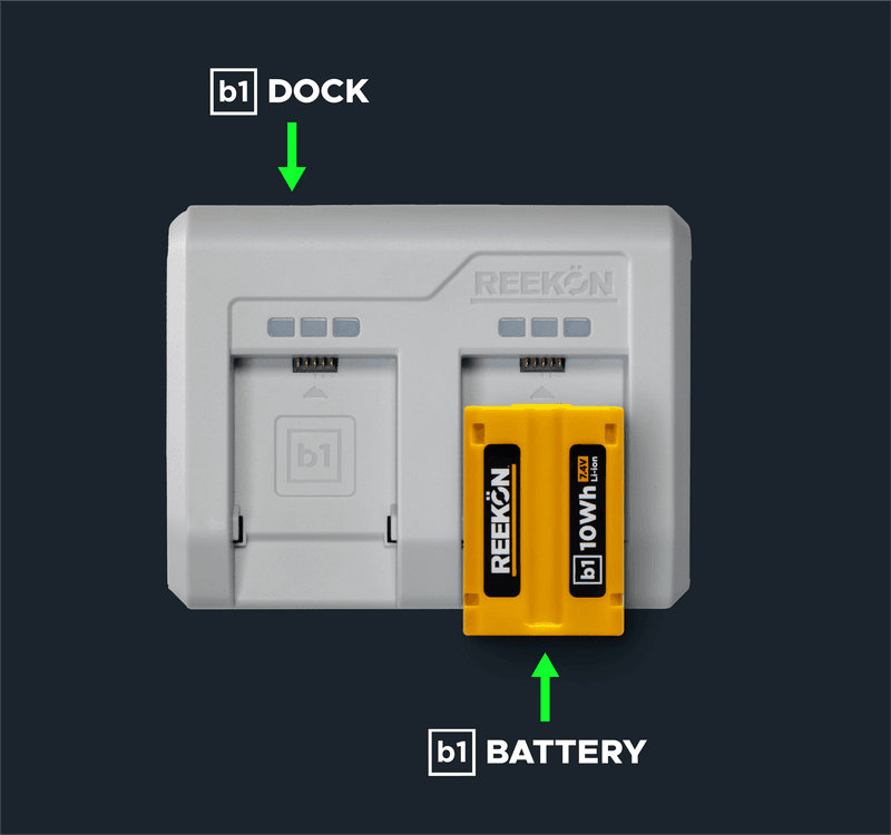 B1 Dock Dobbel batterilader